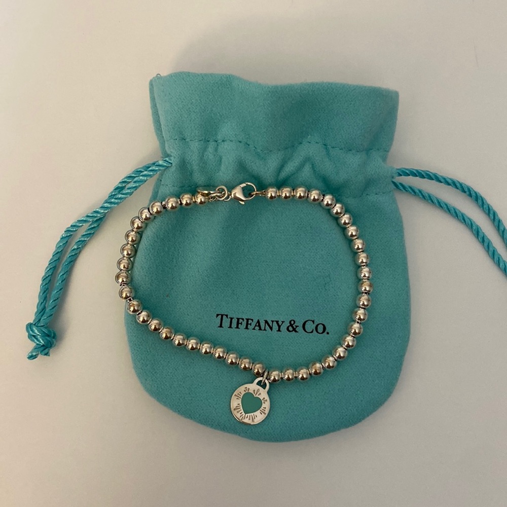 Return to Tiffany Blue Heart Tag Bead Bracelet